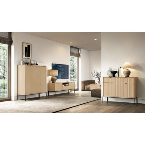 Ensemble meuble TV NOVA couleur Chêne Vicenza (1/4)