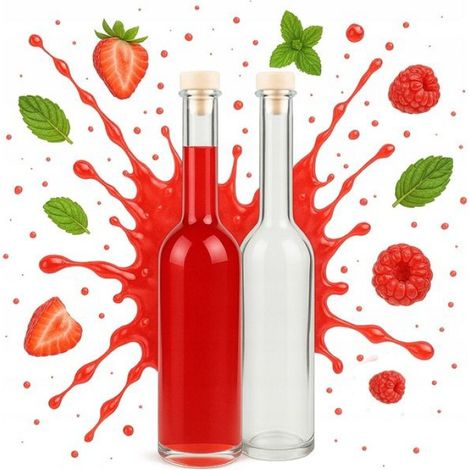 Flacon 100 ml - Bouchon Liège Cône ou Champignon - Pour Échantillons Huile Jus Alcool - Lot de 1 (1/5)
