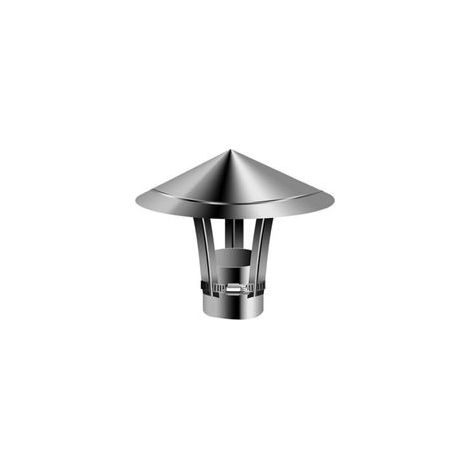 Chapeau de Pluie de Toit Chapeau de Cheminée en Acier Inoxydable couvercle de cheminée avec Protection Contre les Oiseaux pour Tuyaux Argent(150mm/5.90in) (1/5)