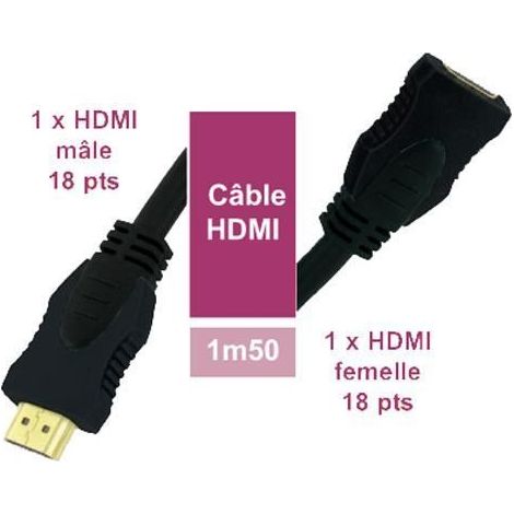 Cavo HDMI - LINEARE XVHD51C - 1,5 m - Alta Velocità con Ethernet v1.4 - Maschio/Femmina dorato
