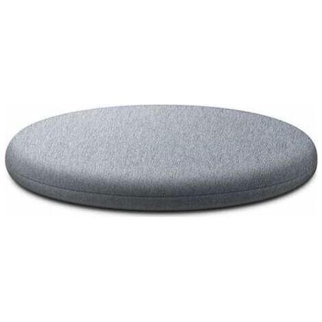 Coussin rond en mousse à mémoire de forme, tapis lavable confortable et respirant pour chambre à coucher (gris clair 30 cm)