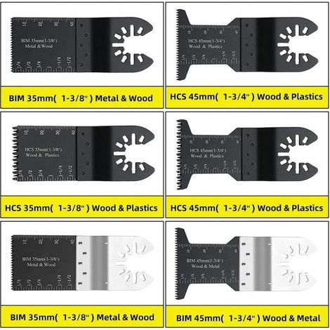 Kit d'accessoires pour lame de scie multi-outils,32 lames de scie oscillantes universelles pour Fein Multimaster, Dremel, Bosch, Makita, Dewalt et plus (1/4)