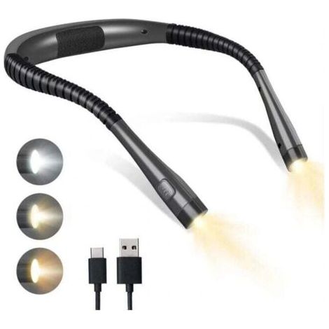 Lampe de Lecture de Cou Rechargeable, Lampe pour lecture au Lit, Bras Pliables, Longue Durée de Vie, Parfaite pour la Lecture,Le Tricot,la Réparation (1/5)