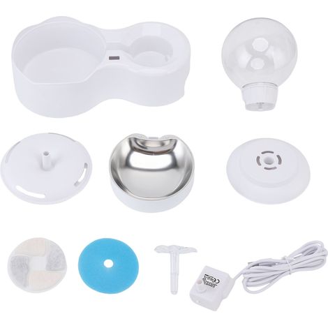 Fontaine d'eau pour chat et distributeur de nourriture, abreuvoir pour chien à circulation automatique de grande capacité (1/5)