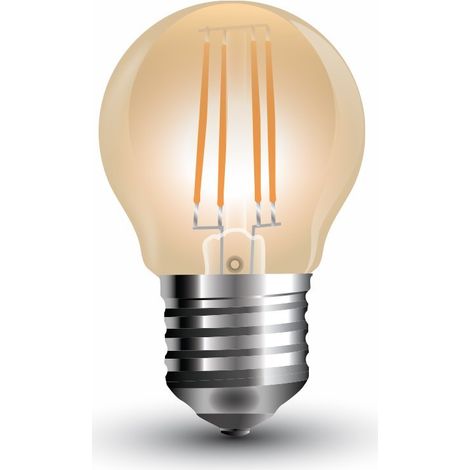 V-TAC VT-1957 7100 Lampadina LED E27 4W G45 Filamento Ambrato 2200K (1/2)