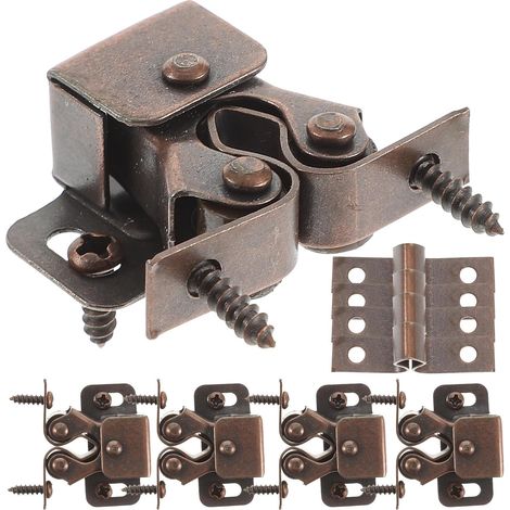 Lot de 20 loquets porte placard à ressort, finition bronze rouge (1/5)