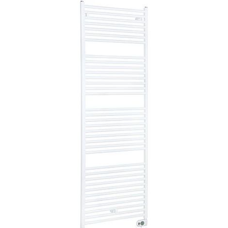 Seche serviette electrique Aluminium, type eCOOL ED digital 1000 Watt, blanc RAL 9010 (1/3)