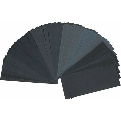 40 PCS Papier de Verre Abrasif 4 x10 Catégorie de Grain Extra-Fin 320/400/ 600/800/ 1000/1200/ 1500/2000/ 2500/3000 à Sec et Humide (1/4)