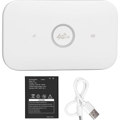 Routeur WiFi, Dispositif de Point D'accès WiFi Mobile 4G LTE, Routeur de Poche sans Fil débloqué 300 Mbps avec Emplacement pour Carte SIM, 2100 MAh Rechargeable, Partage de 10 (1/5)