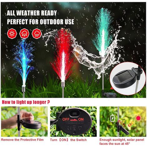 Creative decoration outdoor simulation colorful Reed solar LED garden lawn floor light (1/2)