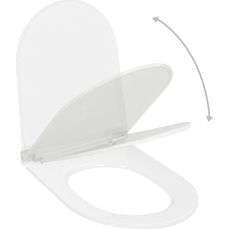 Abattant WC à fermeture en douceur Libération rapide Blanc CFW95505 (1/5)
