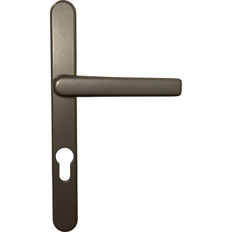 Par de Manillas de Puerta «FUTUR» KLOSE besser con Placa Estrecha de 24 mm Proyección reducida Cuadrado 8 mm Eje 92 mm Orificio Gris