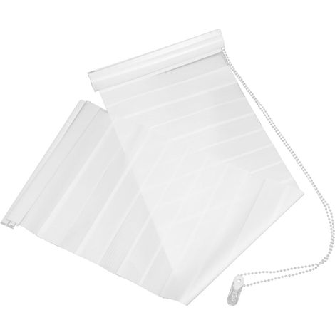 Rideau sans Perçage Double pour Cuisine et Chambre Voile Occultant Facile à Installer Protection Lumière et Intimité Blanc (1/5)