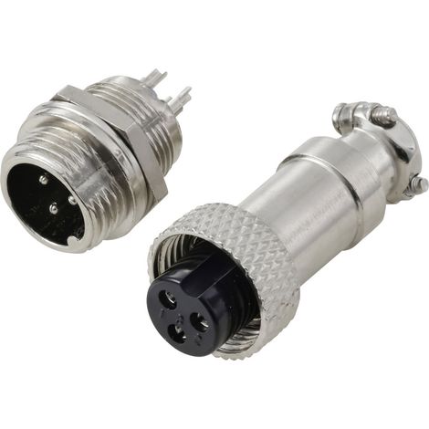 TRU COMPONENTS TC-13895580 Connecteur rond mâle, Contact femelle Nombre total de pôles: 3 Série (con (1/4)