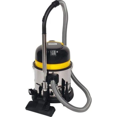 Staubsauger 15 Liter Edelstahlbehälter Wasser und Staub 1200W