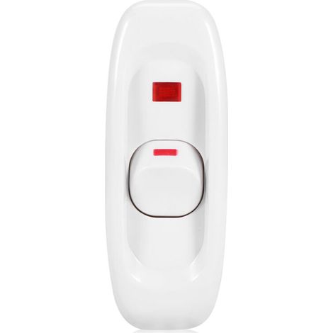 AC 250V 10A Inline-Ein/Aus-Schalter für Schreibtischlampen mit weißer LED-Anzeige