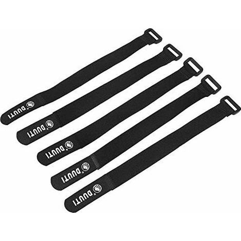 5 Pack Black Adjustable Nylon Bike Tie Down Straps (1/5)