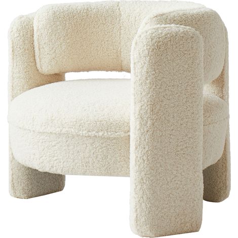 Nordlys – Fauteuil relax scandinave 85x79x71 cm – Acier époxy noir – Mousse polyuréthane 3 cm – Tissu 100% polyester certifié OEKO-TEX (1/5)