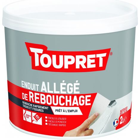 TOUPRET - Enduit allégé de rebouchage intérieur 2 litres