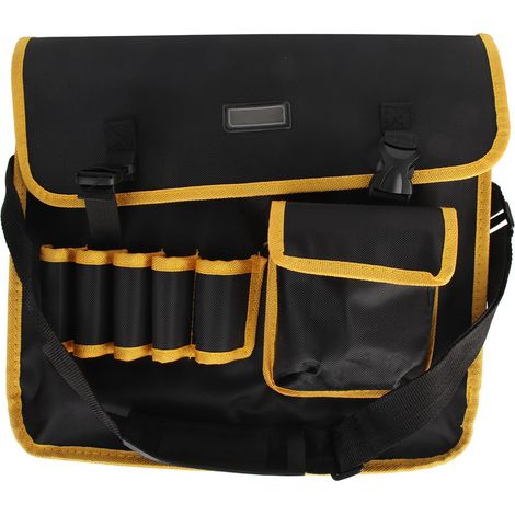 Sac à outils électricien grand capacité multiples poches en toile pour rangement et organisation de pièces (1/2)