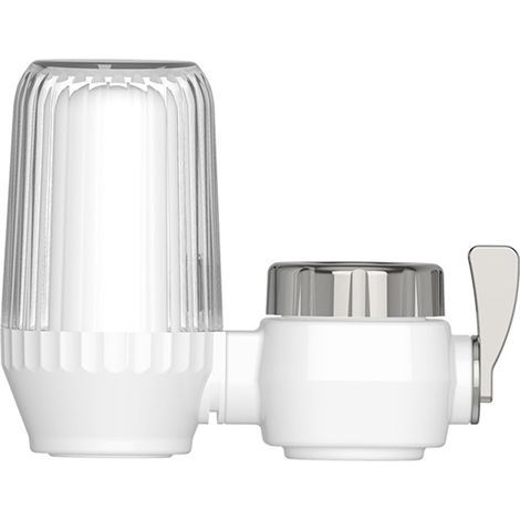 Système de filtration de robinet à montage sur purificateur de filtre à eau de robinet compatible pour la cuisine et la salle de bain Réduit le mauvais goût du chlore au plomb (1/5)