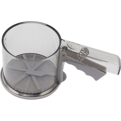 Tamis à farine transparent en PP, maille fine réglable, utilisation à une main, pour la cuisine et la pâtisserie, monocouche (1/5)