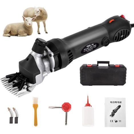Nettoyeur d'œufs électrique, puissance 900 W, lame de 76 mm, 6 vitesses, 13 lames, 5 accessoires, convient au nettoyage des œufs, des alpagas et des chèvres. (1/5)