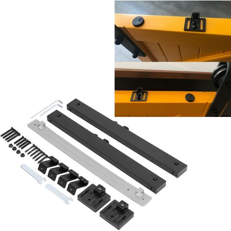 Ensemble de 2 amortisseurs à ressort pour porte de grange coulissante sans trous, compatibles avec les portes de 54 à 109 kg (120 à 240 lb). Butée de porte réglable incluse. Joint d'actionneur inclus. (1/5)