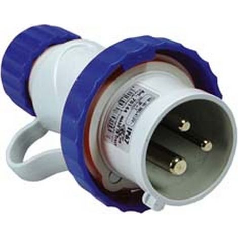 1PZ SPINA INDUSTRIALE VOLANTE ARGO BLU 2P+T CEE 309 IP67 - 16A colore blu 70140