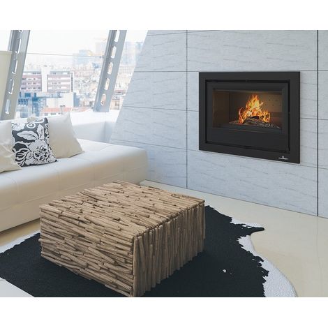 Inserto para chimenea de leña con turbina 19 kW HOLGUIN - Toma de aire exterior: CON