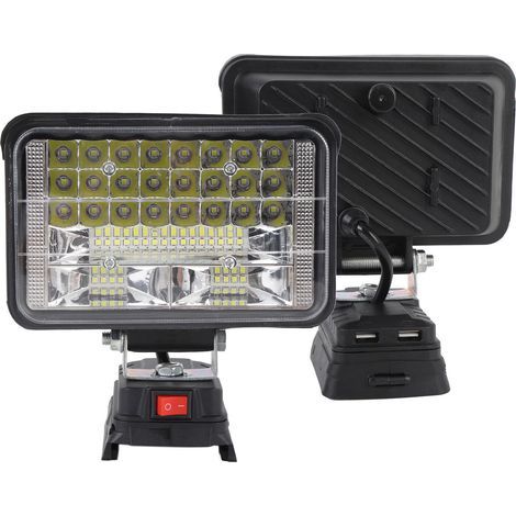 50W 5400LM 6000K White Wireless LED Work Light - Battery Powered Floodlight - For GBA18V80 BAT612/BAT611/BAT610/BAT610G (1/5)