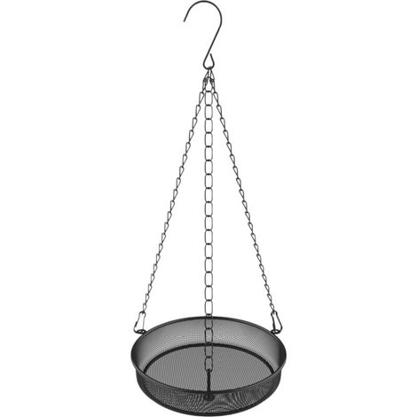 Mangeoire Oiseaux à Suspendre - Bol d'alimentation Mangeoire Oiseaux Exterieur - Diamètre : 18 Cm - Colonne d'alimentation pour Oiseaux Suspendu en Métal pour Nourriture d'oiseaux (1/5)