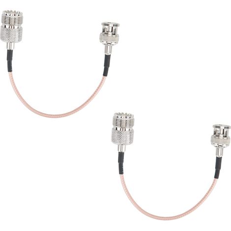 Câble coaxial 2 pièces, connecteur femelle M vers mâle BNC, impédance 50 ohms (1/4)