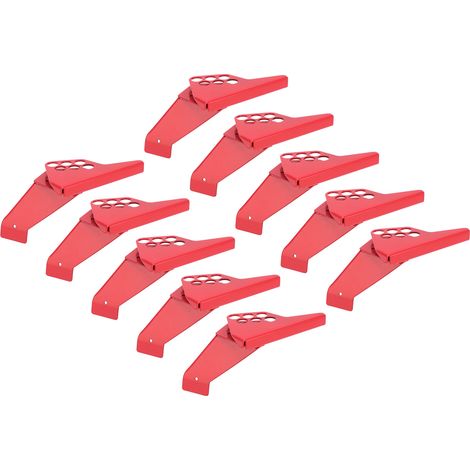 10 pièces Cadenas de Sûreté pour Robinet à Bille en Acier Inoxydable Rouge, Adaptés aux Tiges de 38‑76mm/1.5‑2.99 pouces (1/5)