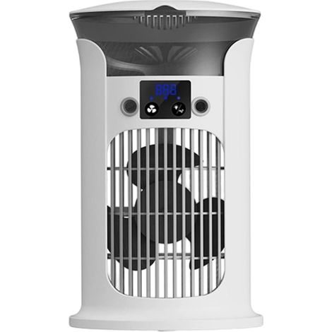 Ventilatore da Tavolo con Umidificatore – Raffreddamento ad Evaporazione, Display LED, Touch Silenzioso – Design Moderno Bianco – Ideale per Ufficio e Casa (1/5)
