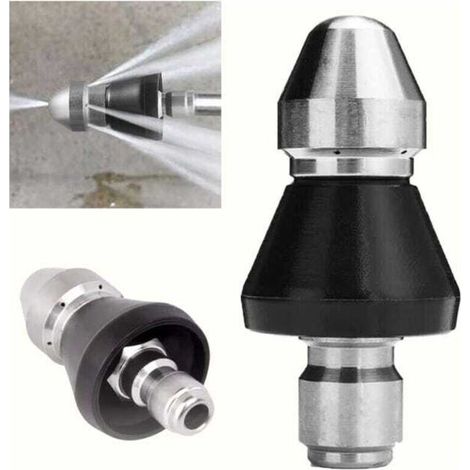 High-pressure cleaning nozzle (60 × 31 × 12 mm), 1/4" high-pressure drain nozzle for sewer drain cleaner (1/5)
