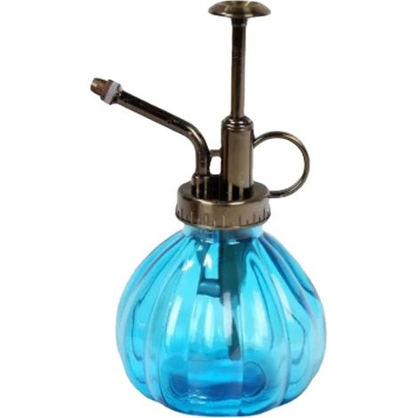 (BD)1 Arrosoir en verre vintage pour plantes, vaporisateur à pression, flacon pulvérisateur rétro en forme de citrouille, imitation bronze (1/5)