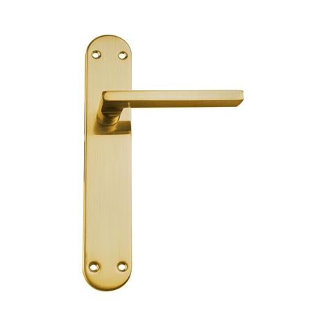 Manilla zamak recta handlock con placa oro mate (1/2)