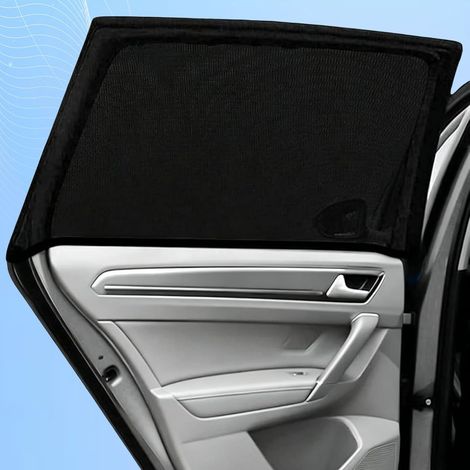 Parasole per Auto per Bambini, Calzino da Sole per Auto da 2 Pezzi, Calzino per Parasole per Auto Posteriore, Blocca Raggi UV Anti-zanzariera, per la Maggior Parte delle Auto (1/5)
