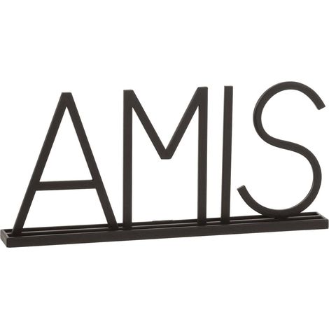 Enseigne lettres Amis en Fer - Ebène (1/2)