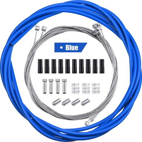 Lot de 4 gaines de câble de frein internes universelles pour vélo (bleues). (1/5)