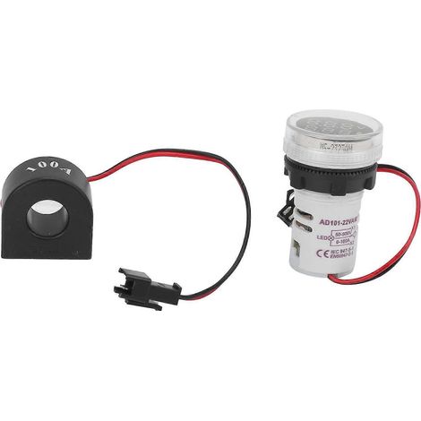 AD101‑22VAM Kontrollleuchte für Spannung und Stromstärke (Doppelanzeige) AC50‑500V 0‑100A Weiß