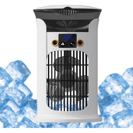 Climatiseur portable silencieux – Rafraîchisseur d'air 880ml – 2 vitesses de brumisation – Refroidissement rapide pour espaces confinés – Technologie de refroidissement par eau