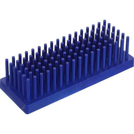 Étanchoir de Laboratoire en Plastique Bleu Fentes Multilayers Décalées pour Séchage des Lames et Tubes à Essais Lors des Préparations Courantes (1/5)