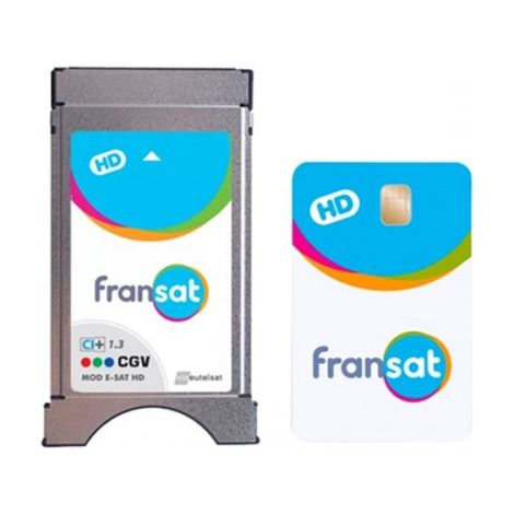 Module Satellite - CGV - CI+ 1.3 HD - Carte Fransat PC7 HD - Haute Définition - Compatible TV (1/3)