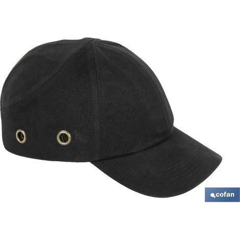 Casquette de sécurité noire en ABS avec conception ventilée pour une absorption optimale des chocs (1/4)