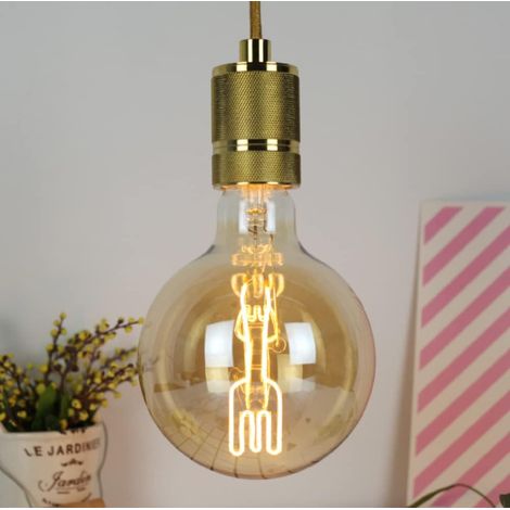 1 ampoule led edison e27 4w dimmable rétro verre transparent intérieur