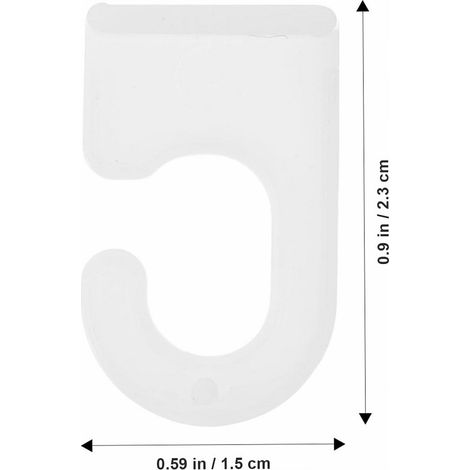 Accessoires pour stores enrouleurs, crochets plats en plastique pour tubes, crochets de positionnement pour stores enrouleurs en PVC, crochets pour poulies d'affiches (20 pièces) (1/5)