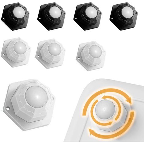 8 Pièces Mini Roulettes Auto-Adhésives, Mini Roulette Roulette Pivotante avec Vis, Roulettes Plates pour Meubles 100kg, Roulettes pour Meubles Silencieuses à 360 Degrés Matériau en Nylon (1/5)