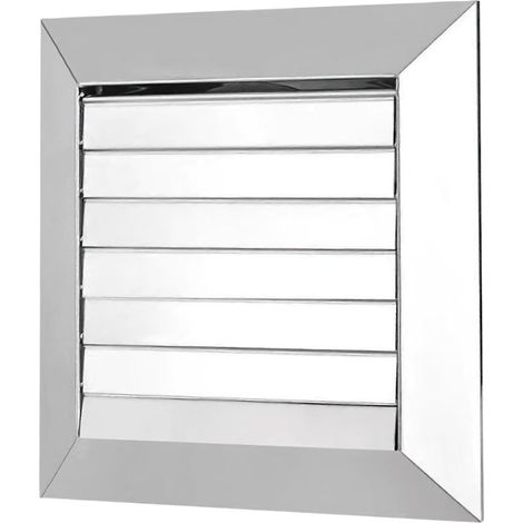 Grille Aeration 150 mm, Grille Ventilation Cheminée Acier Inoxydable, Grille Aeration Reglable avec Lamelles Mobiles, pour L'extraction et la Ventilation de L'air Ambiant (Argent)